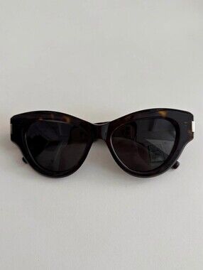 Saint Laurent Tortoise Shell Cat-Eye Acetate Sunglasses